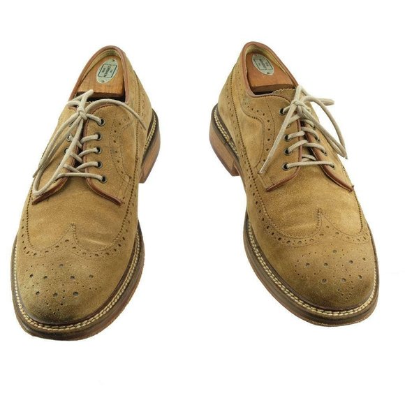 MR. B\'s for ALDO Oxfords Dress Shoes Suede Wingtip Sz. 10.5 Light Brown Leather main image 6